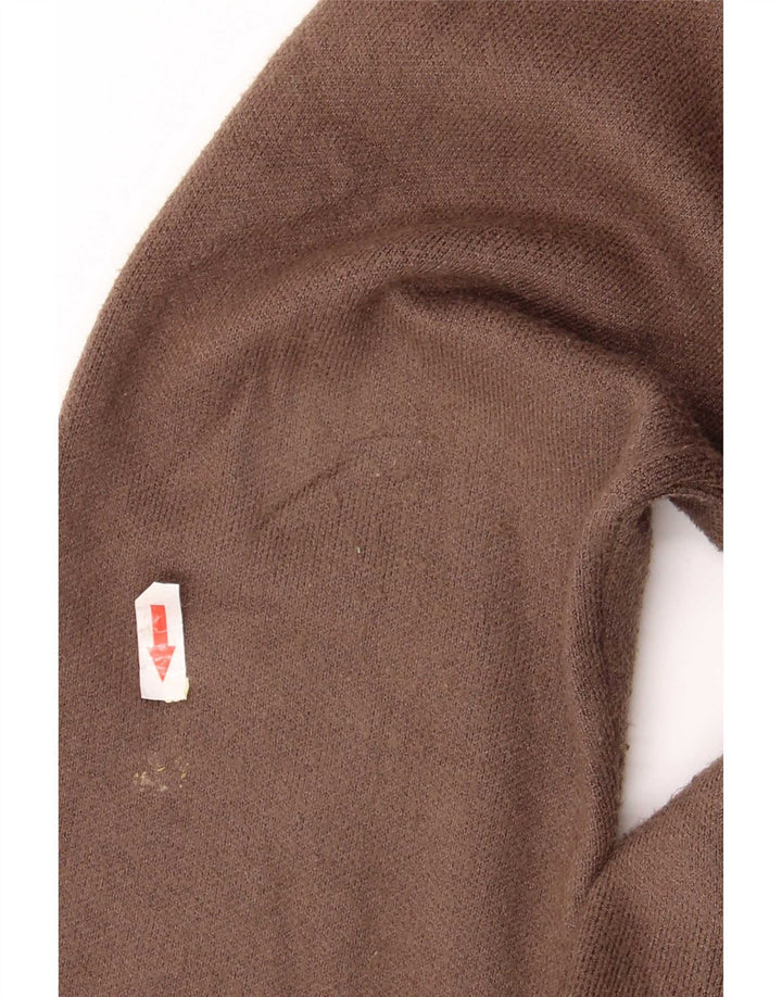 Suéter cardigã masculino Massimo Dutti grande viscose marrom