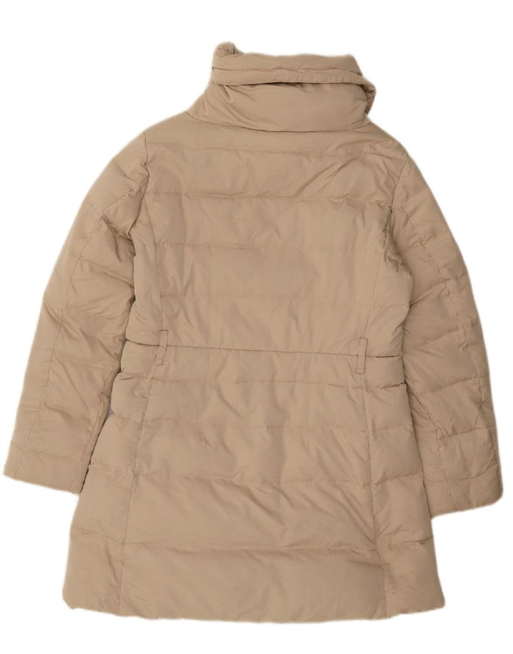 Casaco acolchoado feminino ZARA UK 16 grande bege
