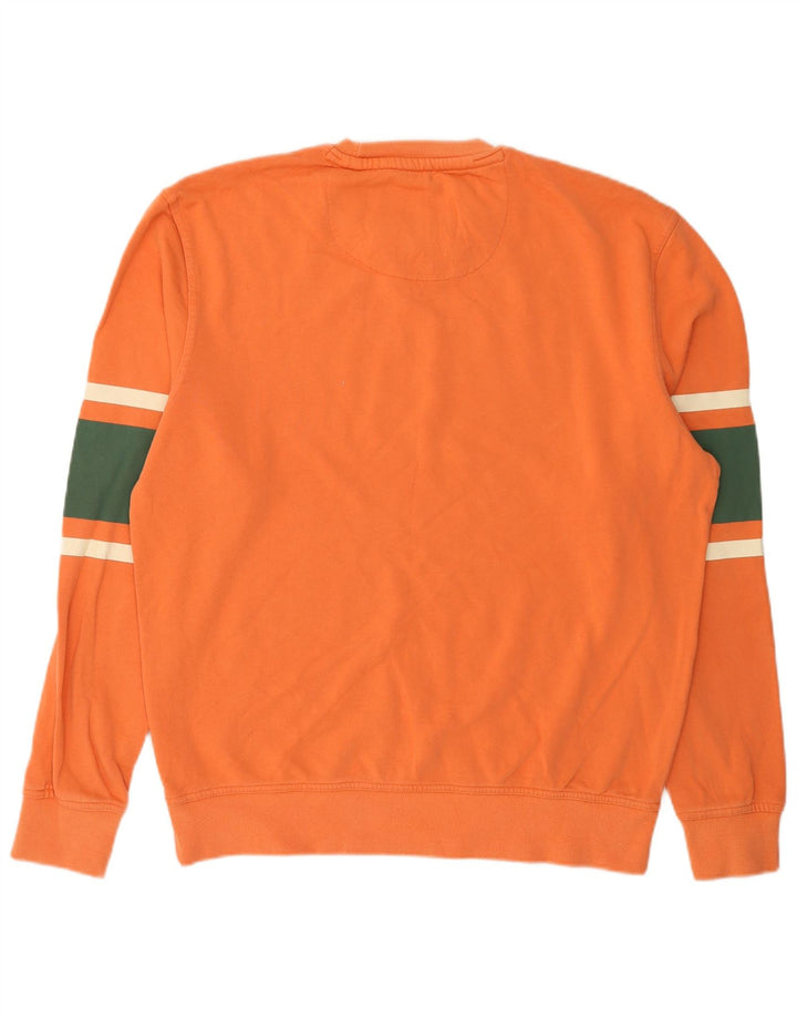 Jack Wills moletom gráfico masculino jumper grande laranja colorblock algodão