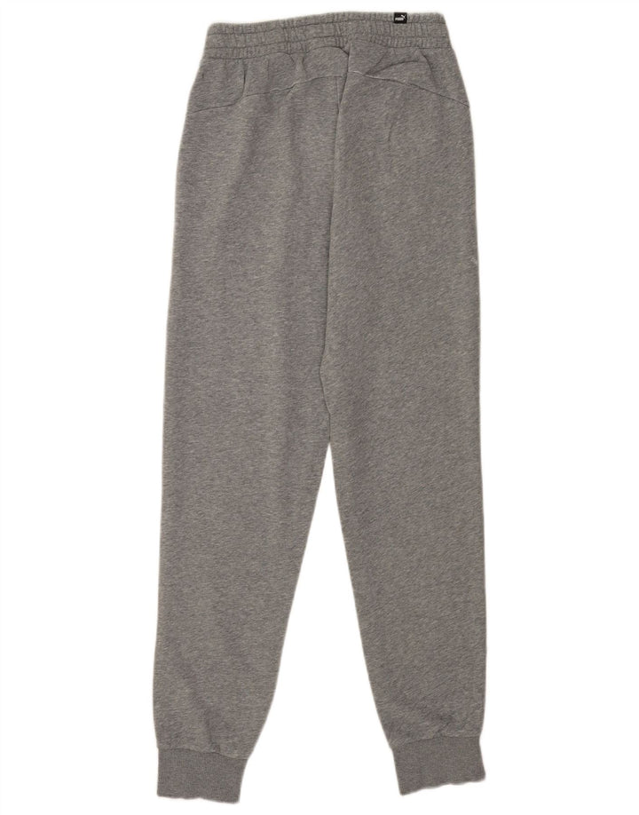 Calça de treino masculina Puma Joggers pequeno algodão manchado cinza