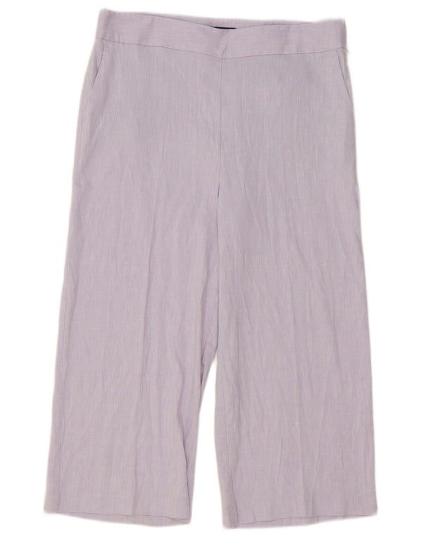 Calça Capri Marks & Spencer Feminina Perna Larga Reino Unido 14 Grande W34 L22 Roxo