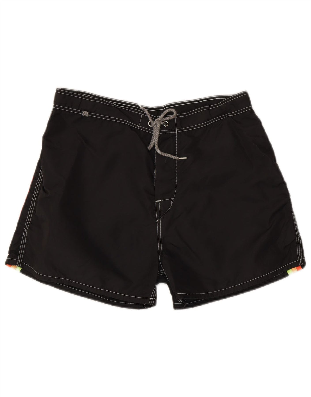 Shorts de natação masculino Sundek médio preto listrado de nylon