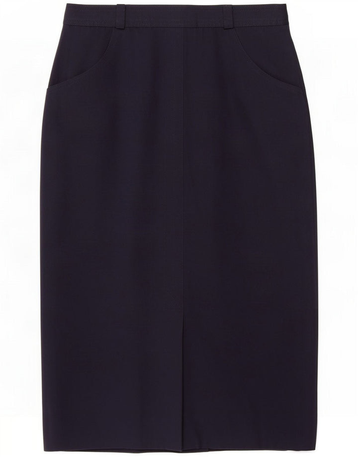 Jobis Saia Midi Feminina IT 42 Médio W30 Poliéster Azul Marinho