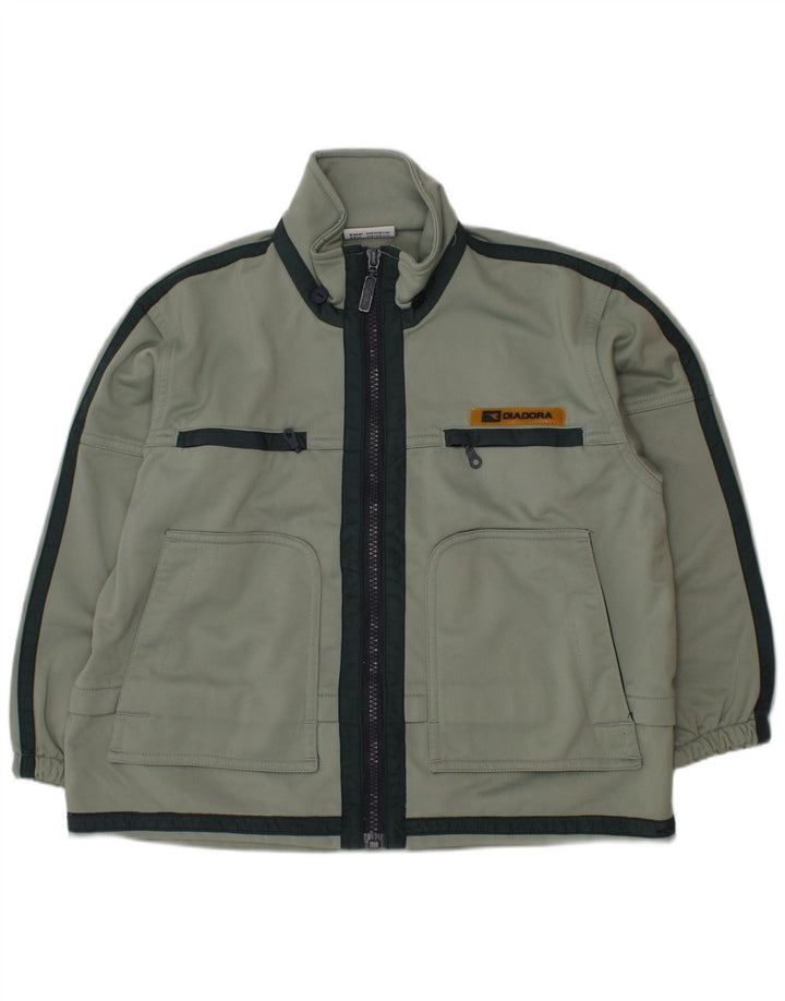 Jaqueta de treino para meninos DIADORA 5-6 anos verde colorblock poliéster