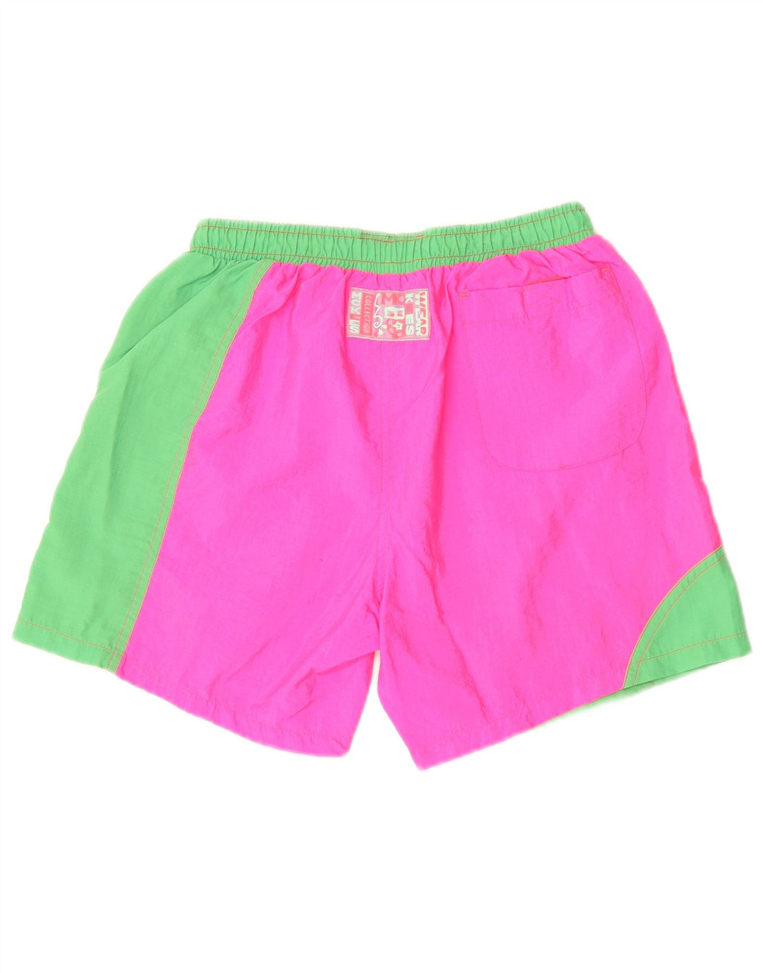 Shorts de natação masculino MC Kee's IT 48 bloco colorido rosa médio