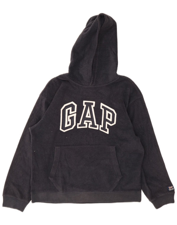 Suéter gráfico de lã com capuz Gap Boys 13-14 anos 2XL azul marinho