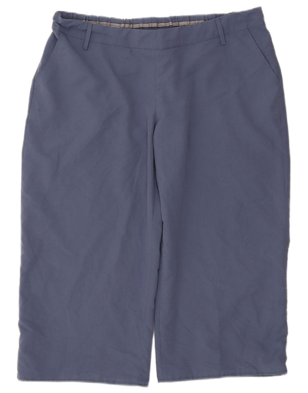 Calça Capri Feminina Adidas Reta UK 20 2XL W38 L21 Azul Poliéster