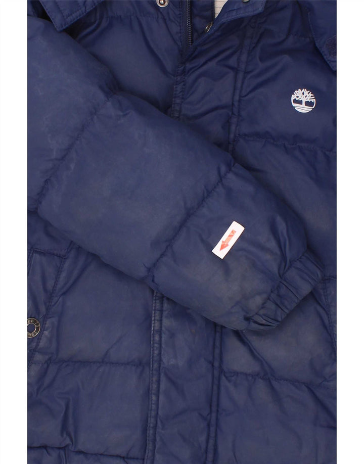 Casaco Timberland Boys com capuz acolchoado 4-5 anos azul marinho poliéster