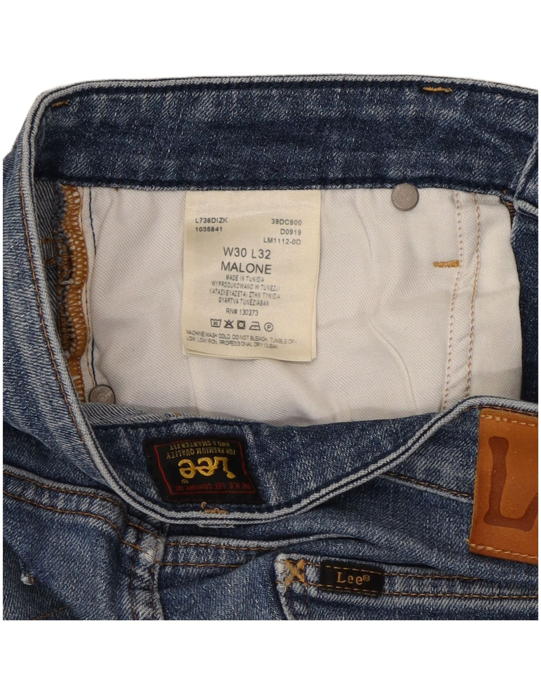 Lee Womens Malone Skinny Jeans W30 L32 Azul Algodão