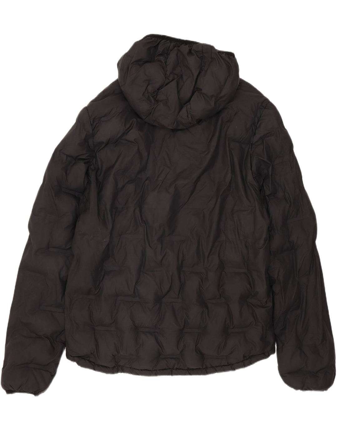 Jaqueta acolchoada com capuz masculina Superdry UK 40 grande poliéster preto