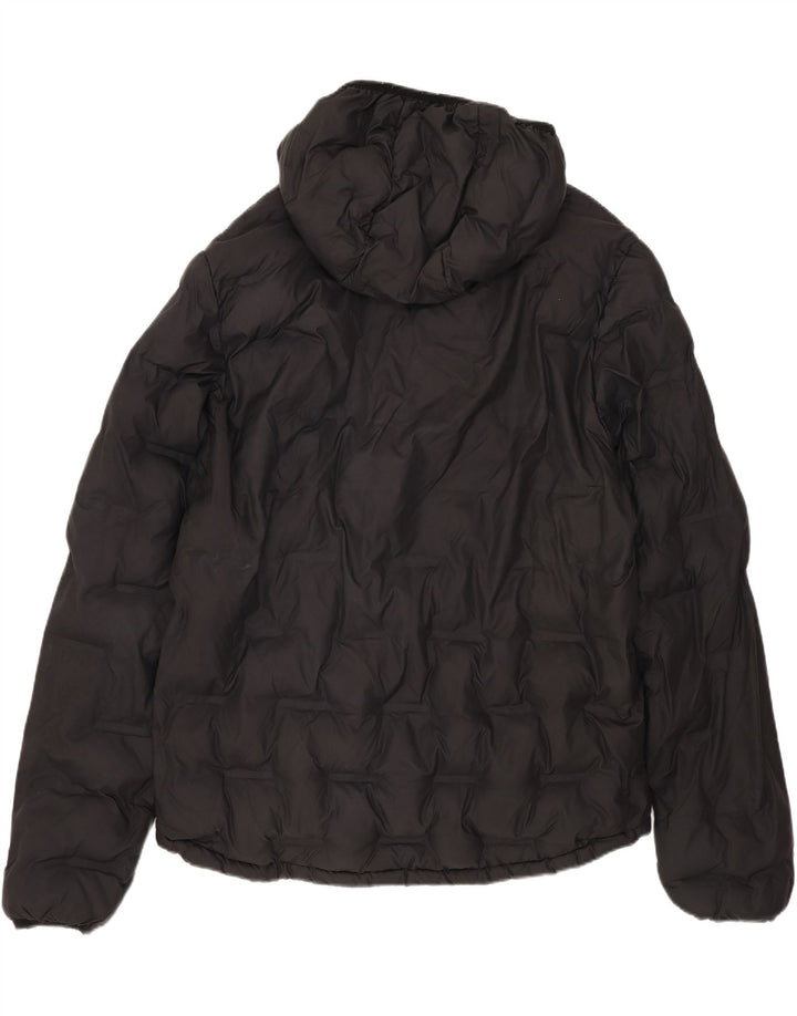 Jaqueta acolchoada com capuz masculina Superdry UK 40 grande poliéster preto