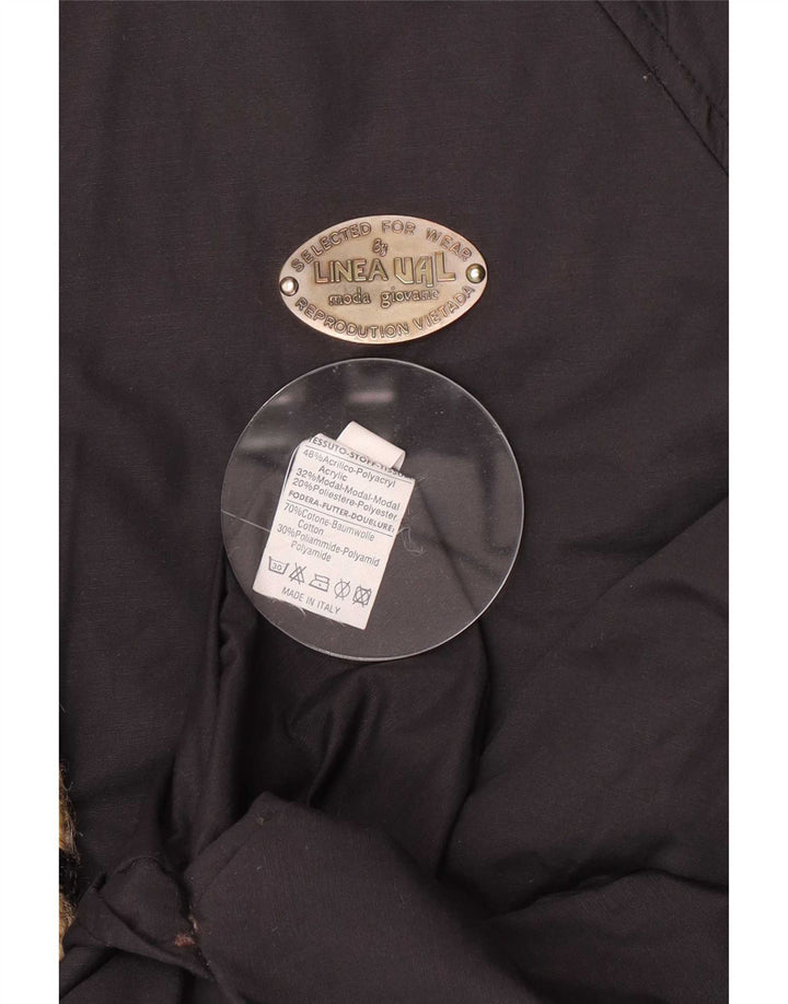 Sobretudo reversível superdimensionado vintage feminino IT 44 marrom médio