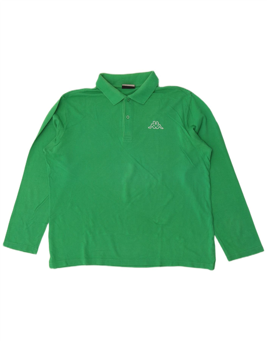 Camisa polo masculina de manga comprida Kappa grande verde