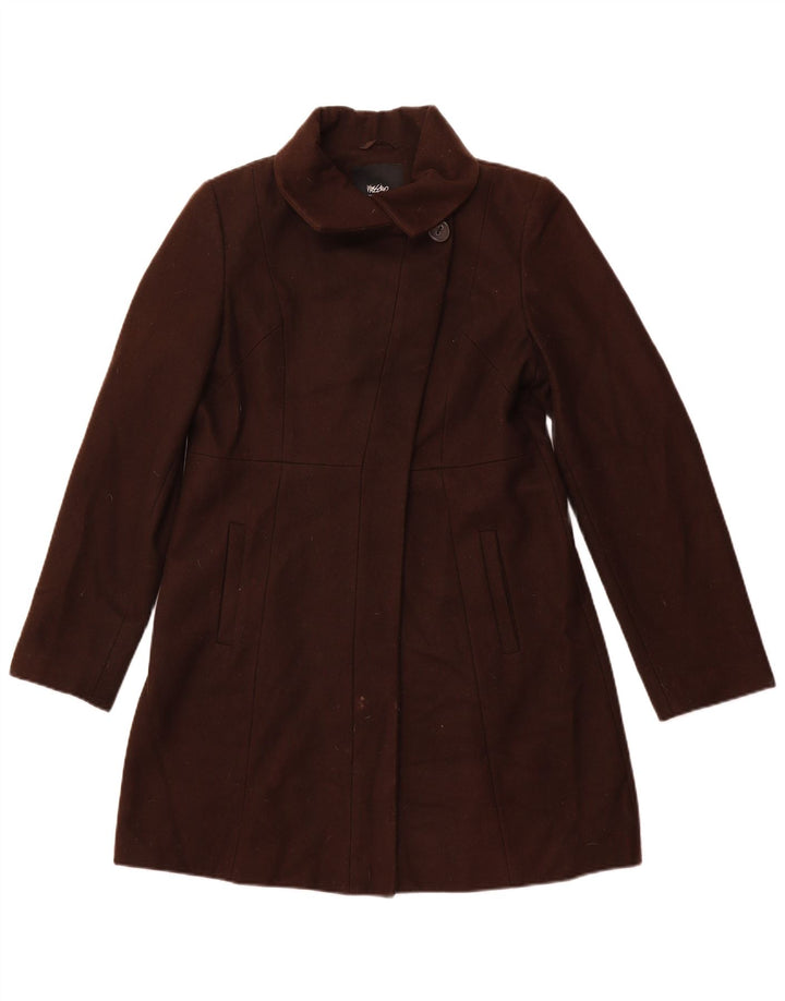 Sobretudo feminino MOSSIMO UK 16 grande lã marrom