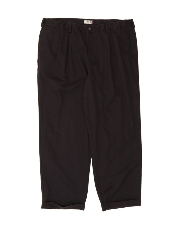IZOD Mens Pegged Chino Trousers W42 L30 Black Cotton Vintage Izod and Second-Hand Izod from Messina Hembry 
