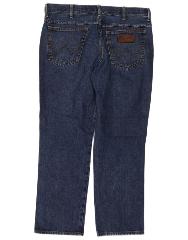 Wrangler Masculino Texas Straight Jeans W38 L30 Azul Algodão