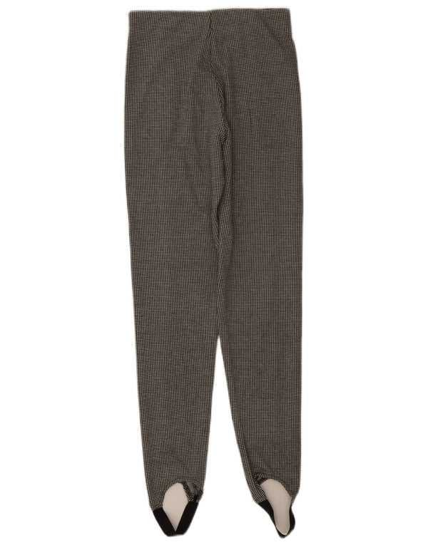Zara Calça feminina casual estribo pequeno W26 L26 cinza houndstooth