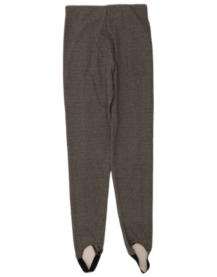Zara Calça feminina casual estribo pequeno W26 L26 cinza houndstooth