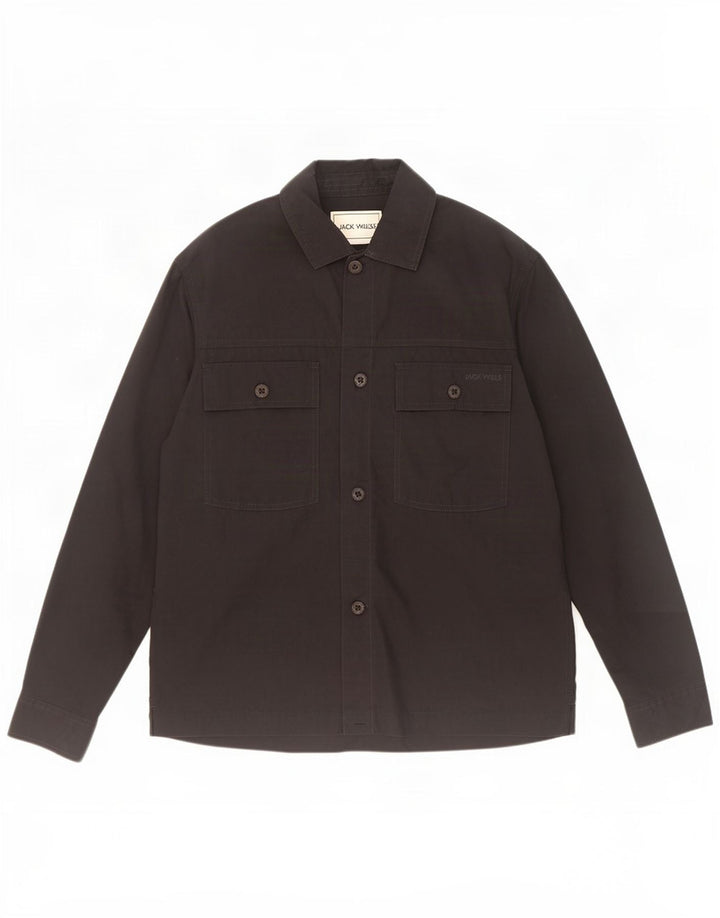 Jack Wills Camiseta masculina pequena de algodão preto