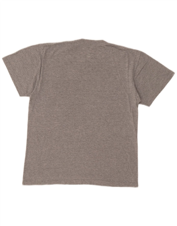 Camiseta masculina Majestic Boston Red Sox com estampa gráfica cinza médio poliéster