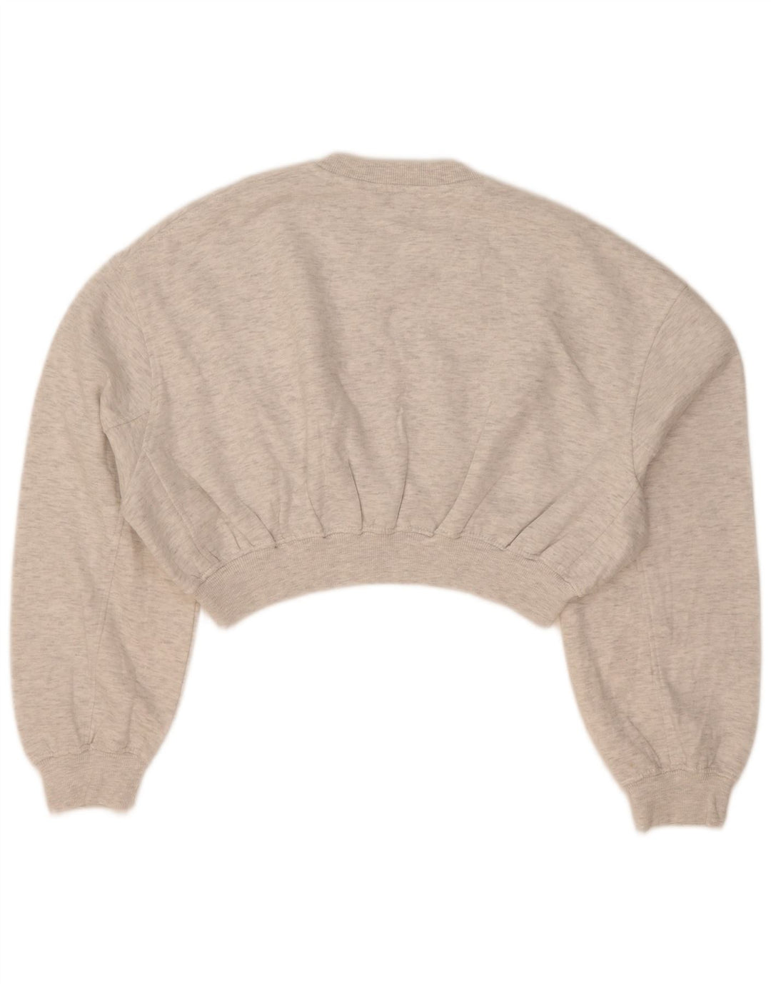 Zara Womens Crop Oversized Moletom Jumper Reino Unido 10 Pequeno Cinza Salpicado