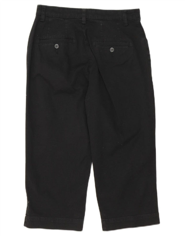 Calça capri feminina LEE reta EUA 6 médio W28 L19 algodão preto