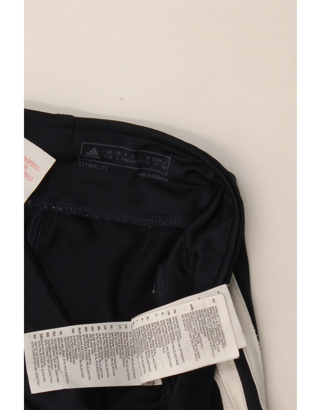 Leggings ADIDAS Menina Climalite 9-10 Anos Azul Marinho Poliéster