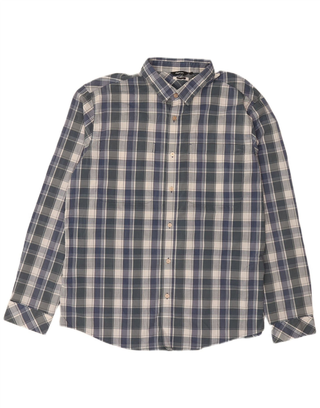 Camisa masculina Rohan XL poliéster xadrez azul