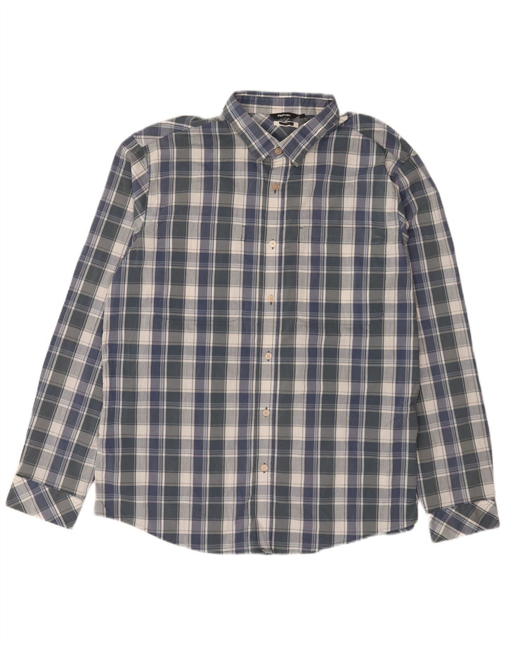 Camisa masculina Rohan XL poliéster xadrez azul