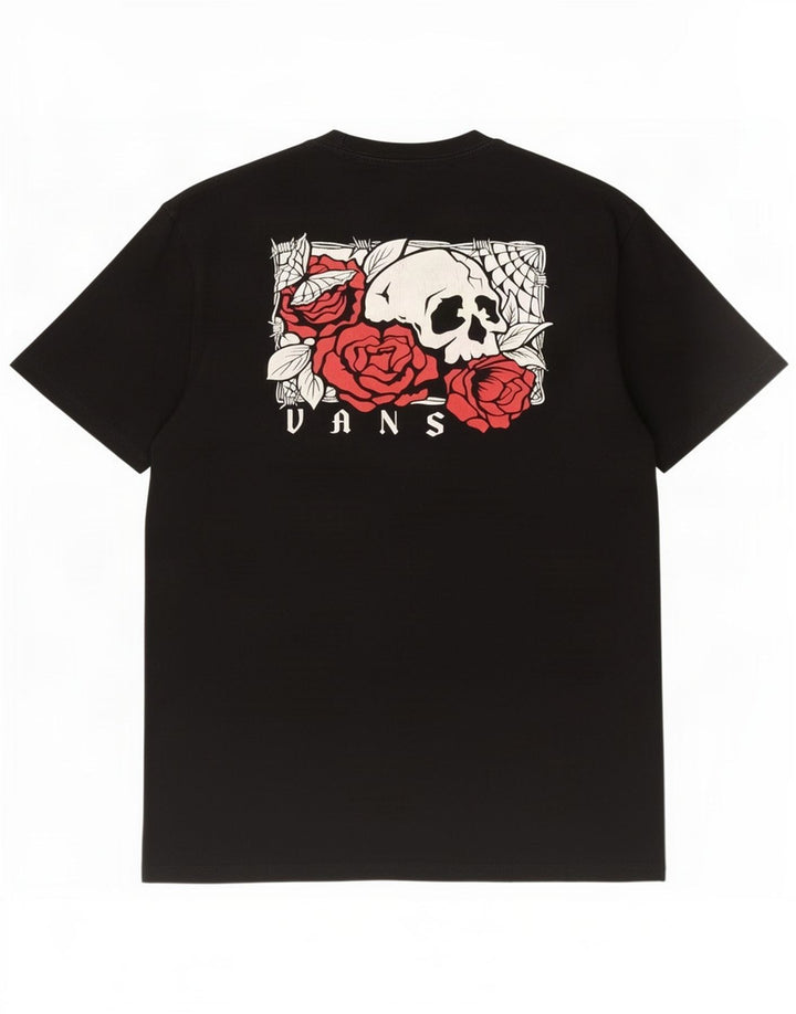 Camiseta Vans masculina gráfica grande algodão preto