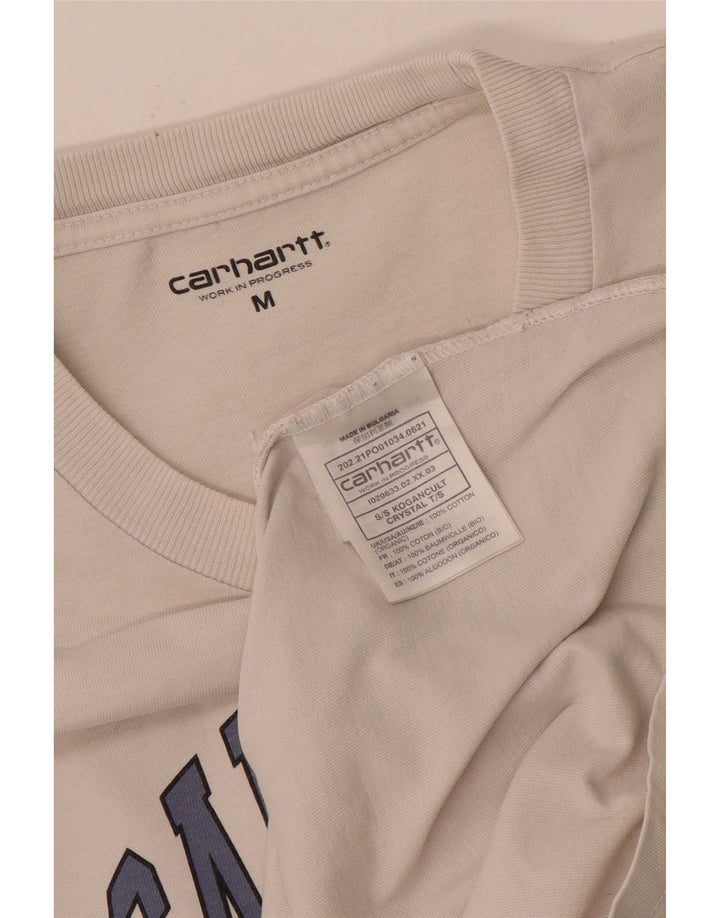 Camiseta gráfica masculina Carhartt Top médio algodão branco