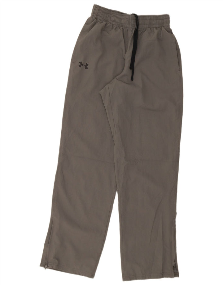 Calça de treino masculina Under Armour pequena cinza poliéster