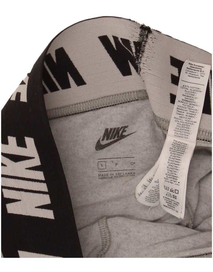Leggings Nike Femininas Graphic UK 10 Pequenas Cinza Algodão