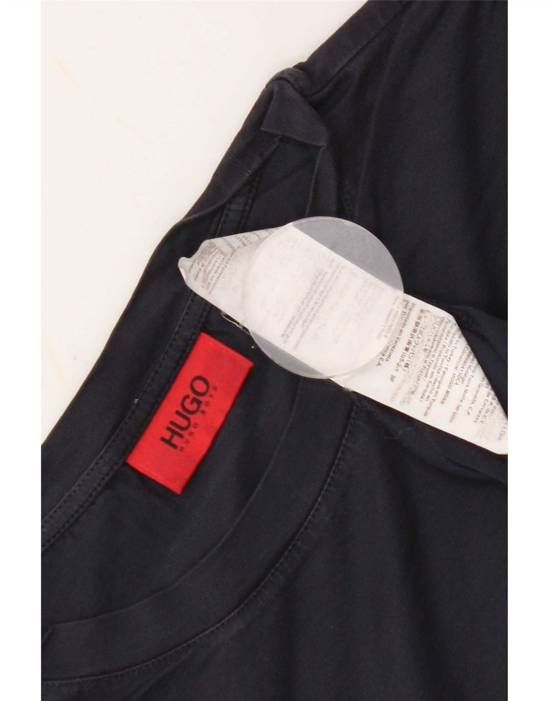 Camiseta masculina Hugo Boss Top médio algodão azul marinho