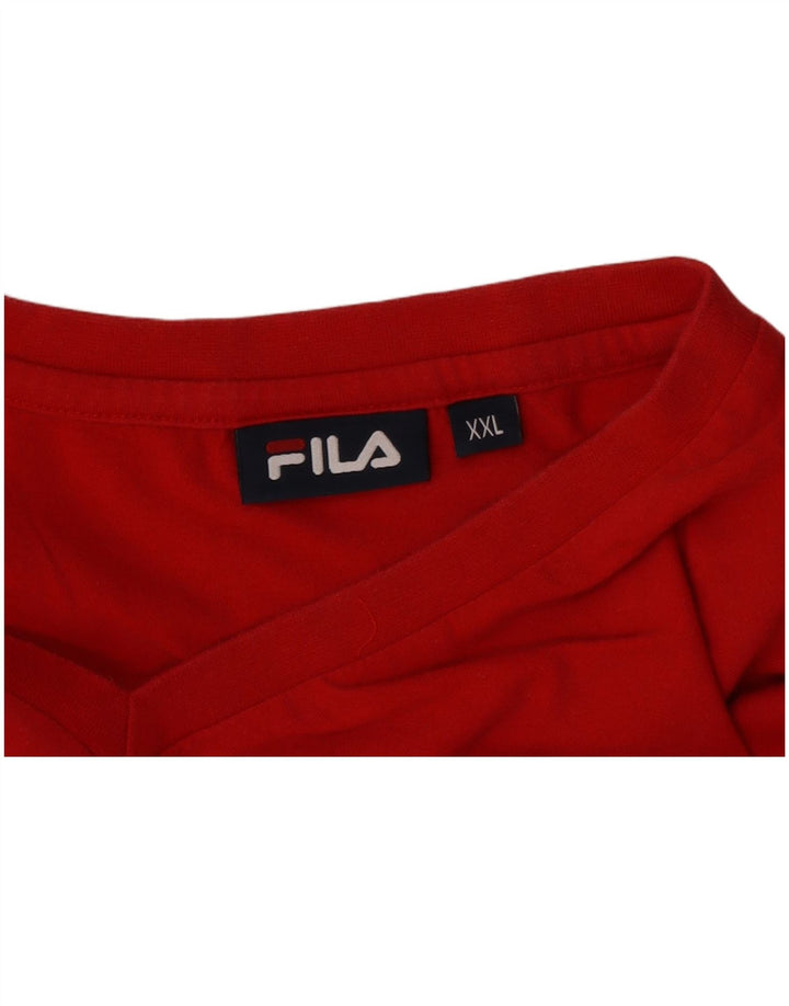Camiseta masculina Fila Top 2XL vermelha