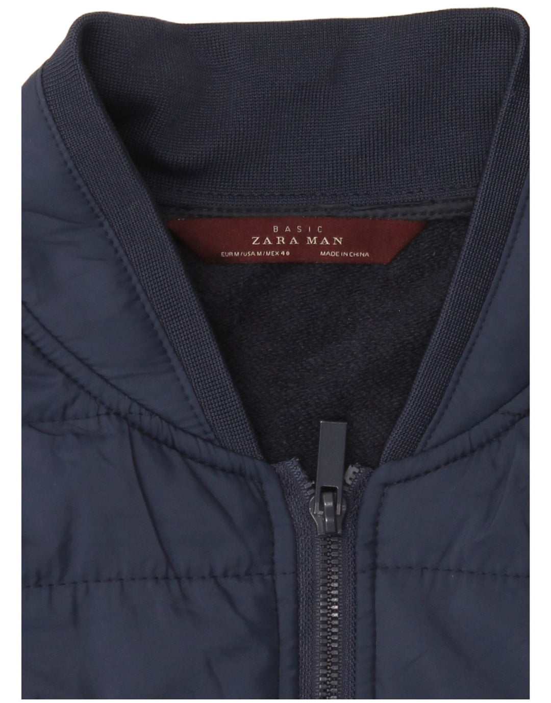 Colete acolchoado masculino ZARA UK 38 médio azul marinho