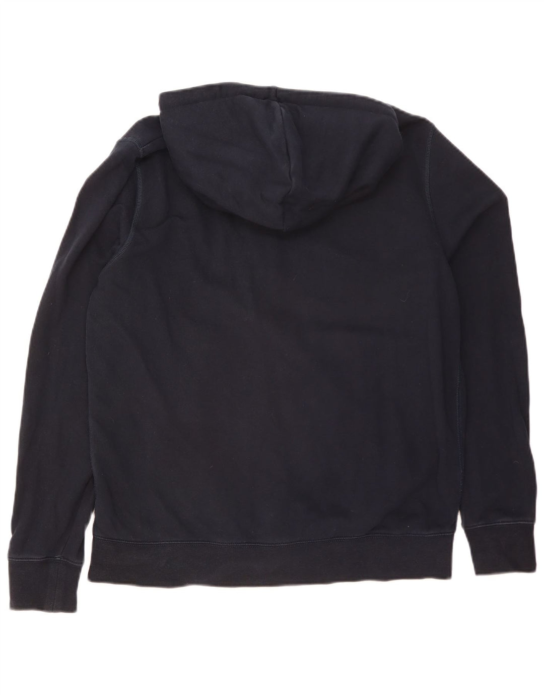 Suéter masculino com capuz e zíper MARKS & SPENCER grande algodão azul marinho