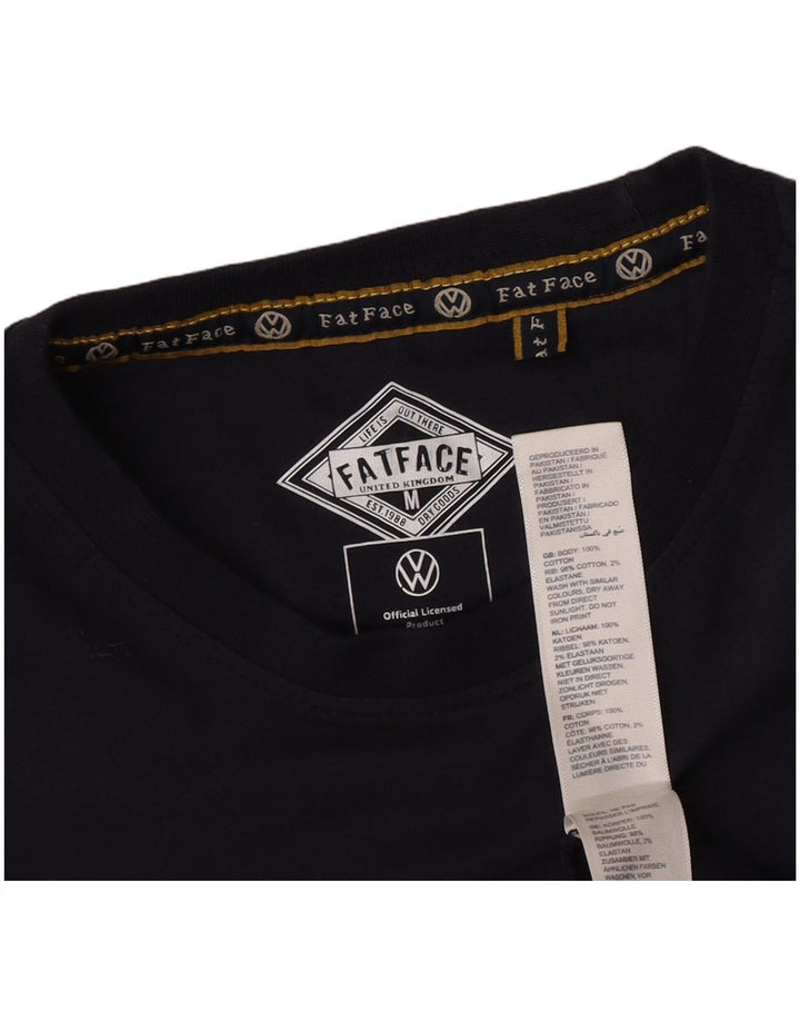 Camiseta gráfica masculina Fat Face Top médio algodão azul marinho