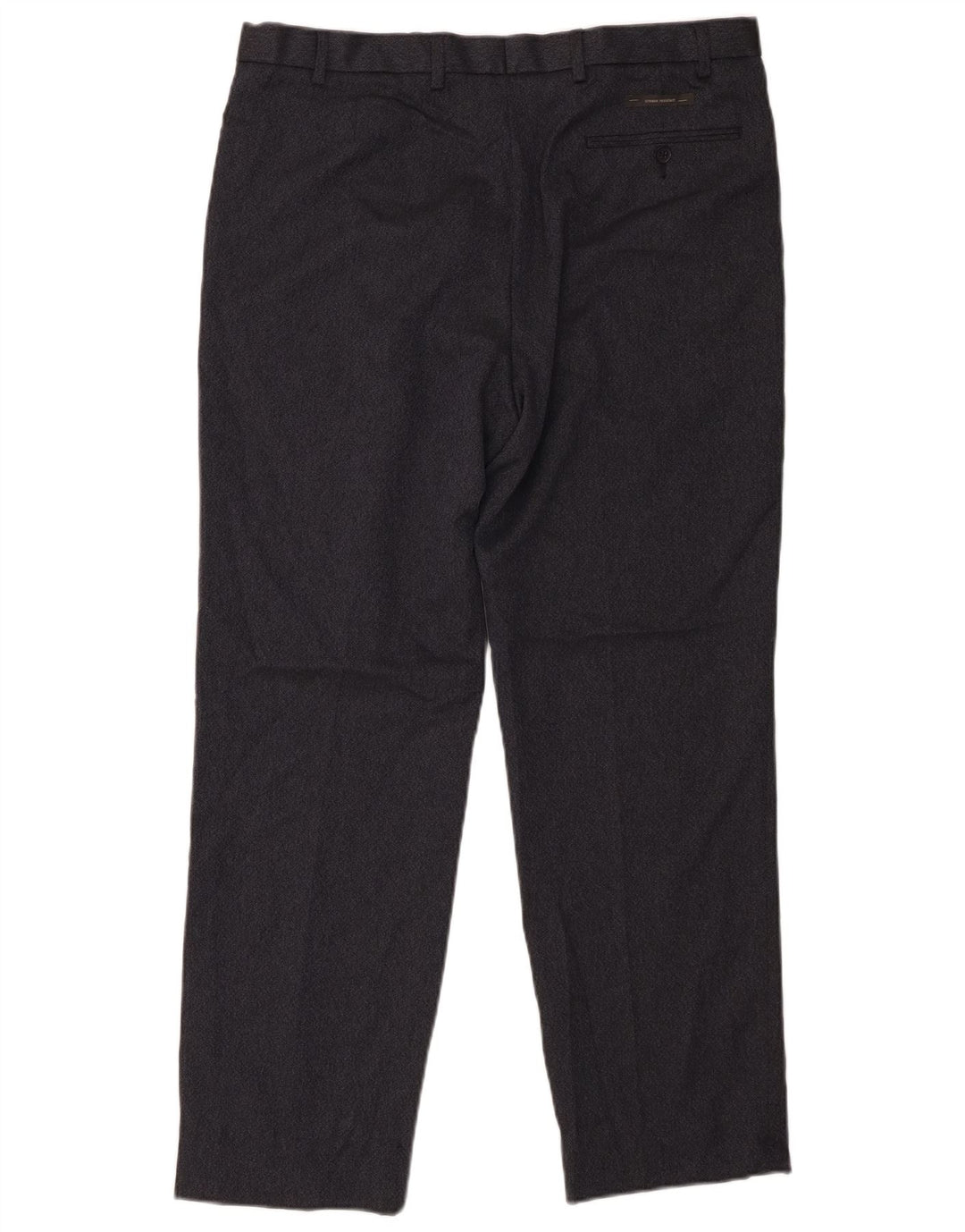 Calça masculina de ajuste regular MARKS & SPENCER W38 L33 azul marinho poliéster