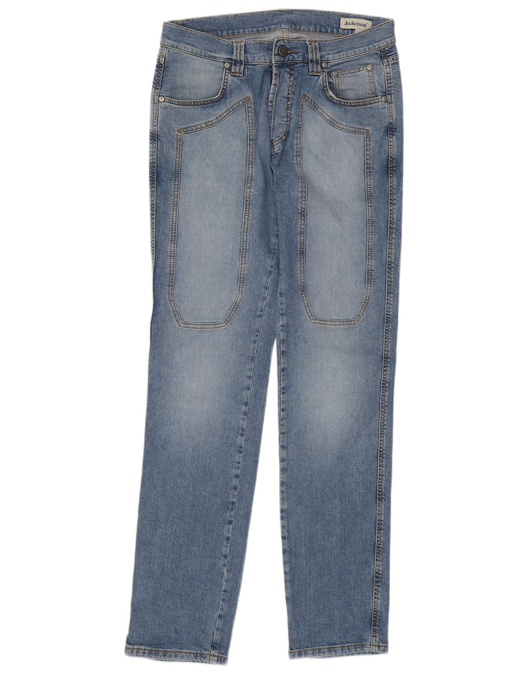 Jeans retos femininos JECKERSON W32 L30 algodão azul