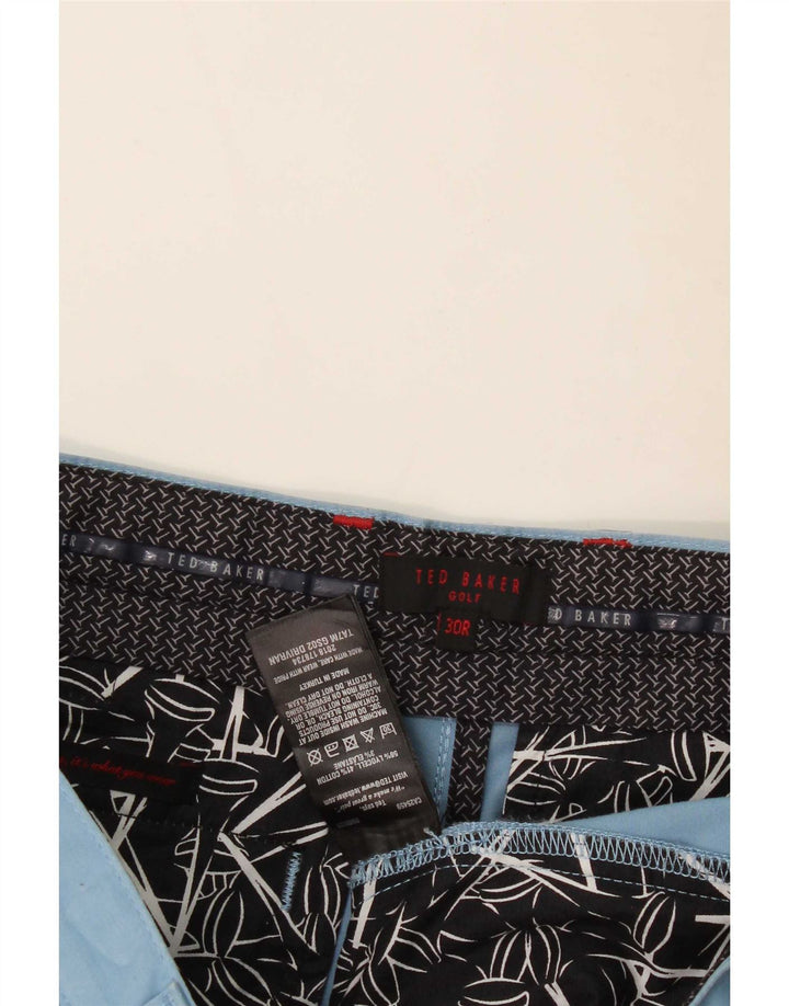 Ted Baker Mens Chino Shorts Pequeno W30 Azul Lyocell