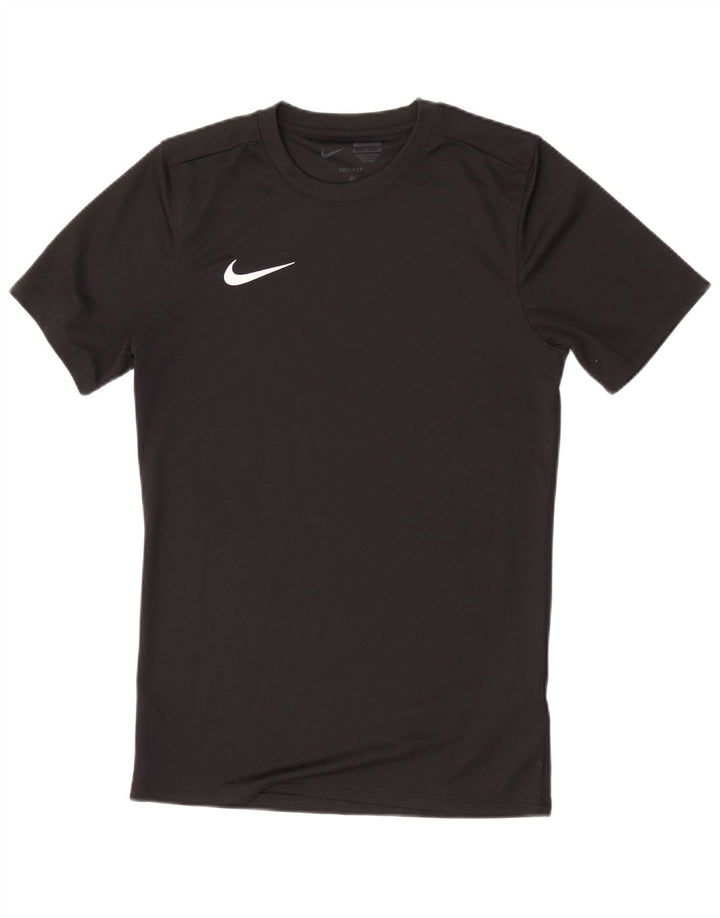 Nike Mens Dri Fit Slim Camiseta Top Pequeno Poliéster Preto
