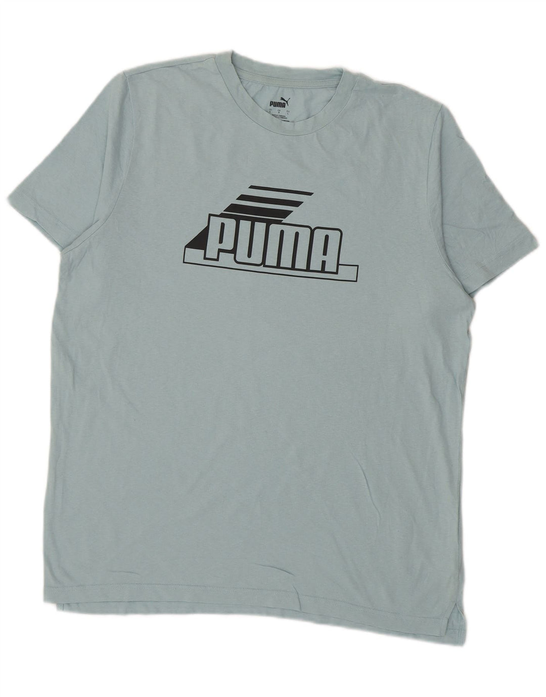 Puma Mens Graphic T-Shirt Top Grande Algodão Turquesa