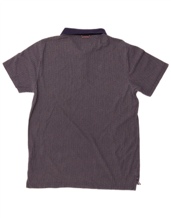 Camisa polo masculina TOMMY HILFIGER XL azul marinho algodão manchado