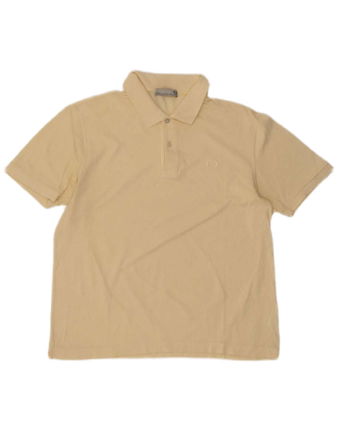 Camisa polo masculina Sergio Tacchini IT 50 algodão amarelo médio