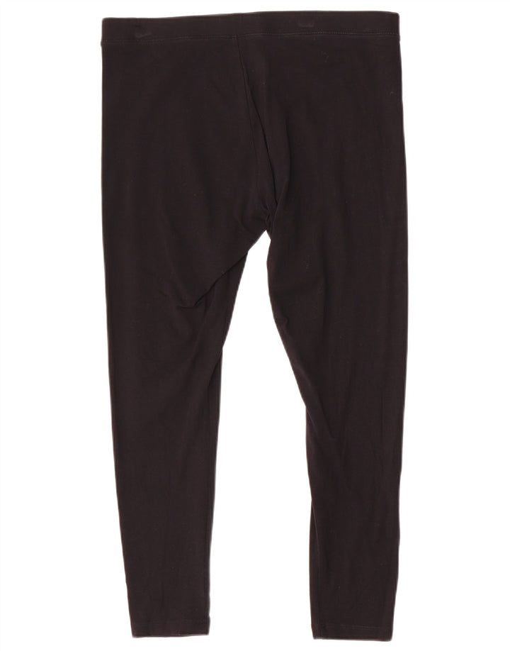 Leggings femininas Marks & Spencer Reino Unido 14 grande algodão preto