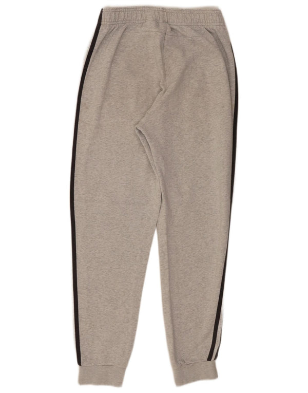 Adidas meninos calças de treino joggers 13-14 anos cinza manchado algodão