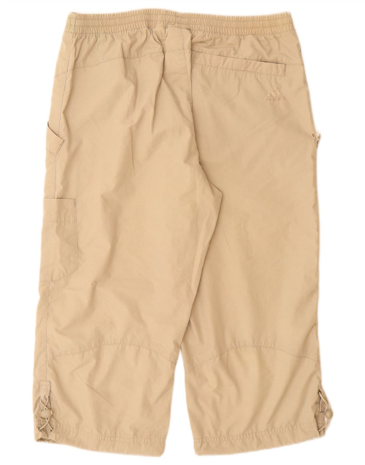 Adidas Mens Capri Calças de treino UK 10 Pequeno Poliéster Bege