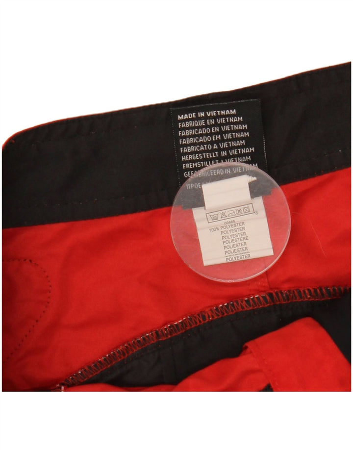 Quiksilver Mens Graphic Natação Shorts Médio Poliéster Colorblock Vermelho