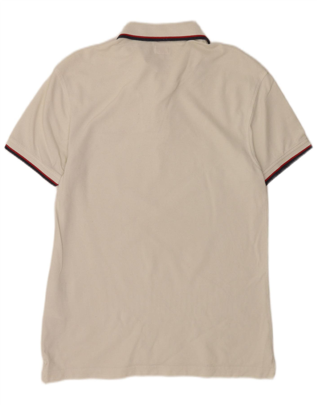Camisa polo masculina Levi's de algodão listrado branco médio